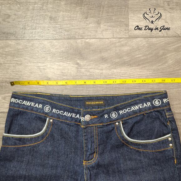 Roca Wear Juniors Cropped Jeans Size 7 - Picture 3 of 6